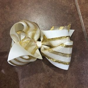 Copper Key Gold Hair Bow